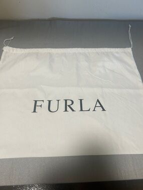 Furla White Dust Bag with Gray Logo